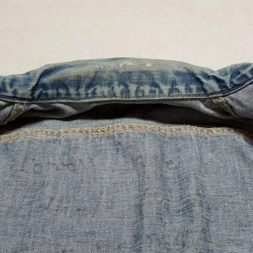 1960s Vintage Lee Sanforized 101-J USA Union Made Distressed Denim Jacket - Picture 11 of 16